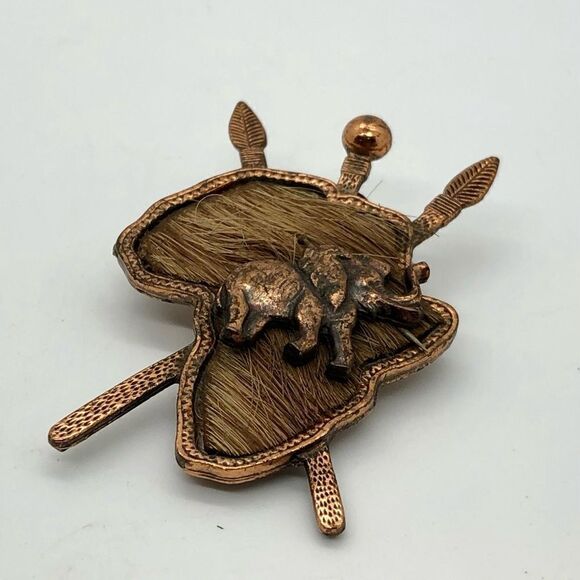 Copper Toned African Elephant Pendant Charm or Brooch Piece - Picture 14 of 16